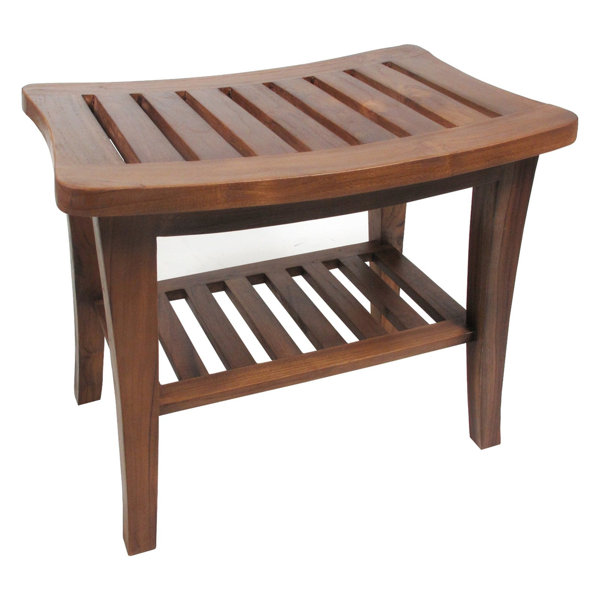 Millwood Pines Winnsboro 20 W Teak Shower Bench Reviews Wayfair   Winnsboro 20' W Teak Shower Bench 